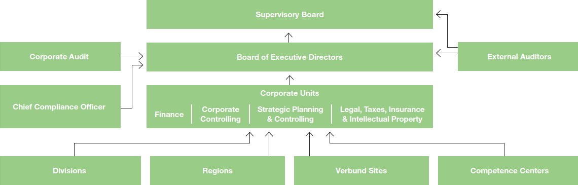 Organization of BASF Group’s risk management (organigram)
