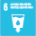 SDG6- Sauberes Wasser und sänitäre Einrichtungen (Icon)