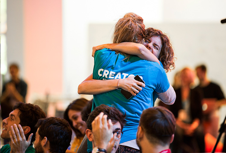 At the Creatathon in Barcelona, first place went to the team with Beatrice Iglesias and Silvia Escursell. Participants had 24 hours to solve twelve challenges. (photo)