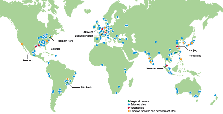 BASF sites (map)