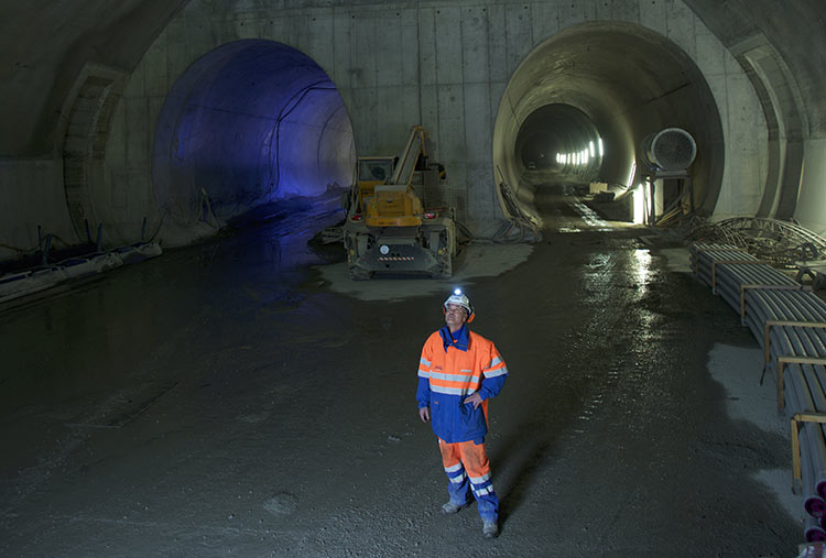 Ceneri Base Tunnel: The railway tunnel in Switzerland’s Ticino canton will serve as a feeder for the Gotthard Base Tunnel. It is expected to open at the end of 2020. (Photo)