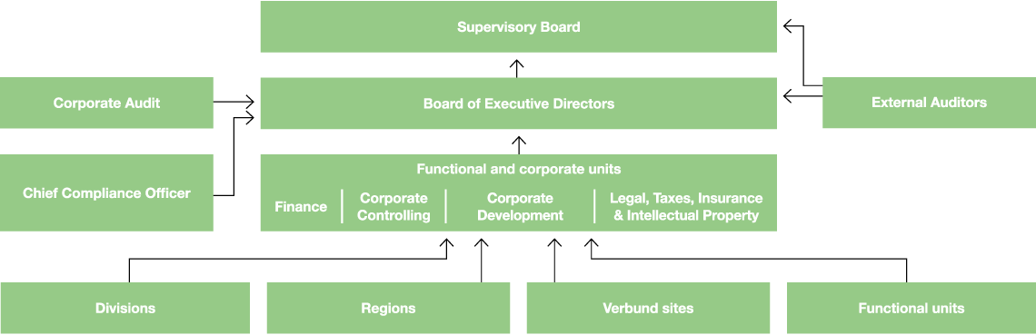 Organization of BASF Group’s risk management (organigram)