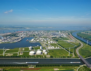 aerial shot of a biomethane plant (photo)